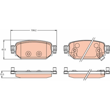 GDB2172 Bremsbelagsatz, Scheibenbremse