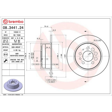 Brembo | Bremsscheibe | 08.3441.24