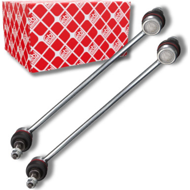 FEBI BILSTEIN 45219 Koppelstange Vorderachse links + rechts, 310mm, M10 x 1,5 , mit Muttern, Metall FEBI BILSTEIN 45219 Koppelstange Vorderachse links + rechts, 310mm, M10 x 1,5 , mit Muttern, Metall