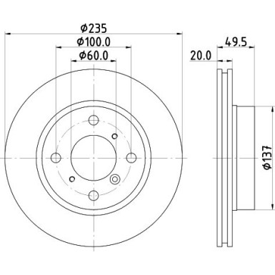 Hella | Bremsscheibe | 8DD 355 106-231