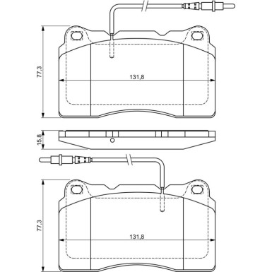 0 986 424 738 Bremsbelagsatz, Scheibenbremse