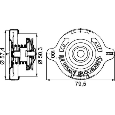 Mahle | Verschlussdeckel, Kühler | CRB 14 000P