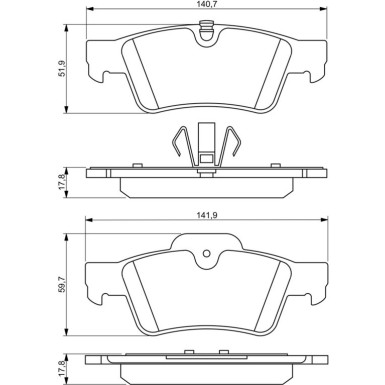 0 986 494 256 Bremsbelagsatz, Scheibenbremse