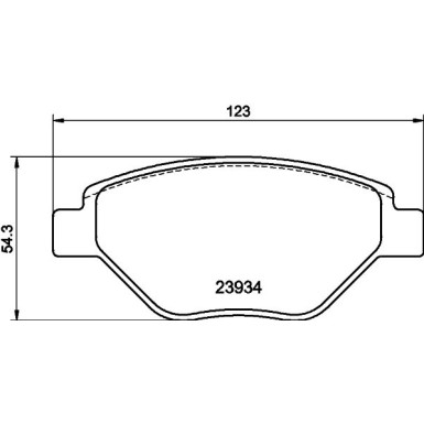 Hella | Bremsbelagsatz, Scheibenbremse | 8DB 355 010-551