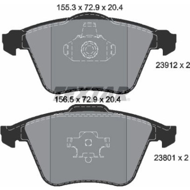 Textar Bremsbelagsatz, Scheibenbremse Q+ 2391202