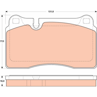GDB1912 Bremsbelagsatz, Scheibenbremse
