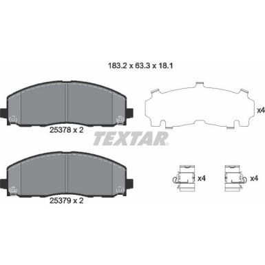 2537801 Bremsbelagsatz, Scheibenbremse