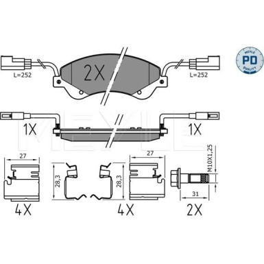 Meyle Bremsbelagsatz, Scheibenbremse MEYLE-PD: Advanced performance and design 025 244 8518/PD