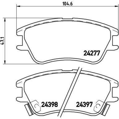 Brembo Bremsbelagsatz, Scheibenbremse PRIME LINE P 30 027