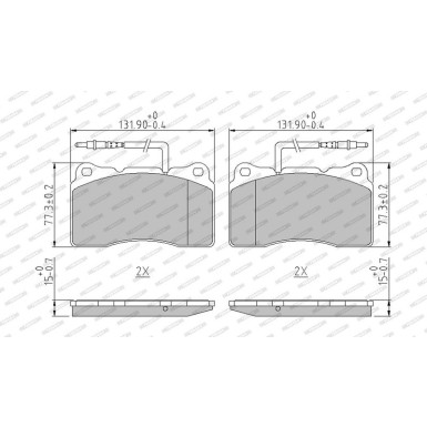 FDB1545 Bremsbelagsatz, Scheibenbremse PREMIER