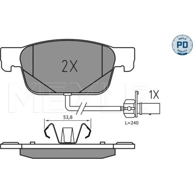 Meyle Bremsbelagsatz, Scheibenbremse MEYLE-PD: Advanced performance and design 025 223 8317/PD