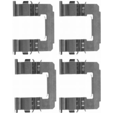 Hella | Zubehörsatz, Scheibenbremsbelag | 8DZ 355 204-161