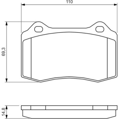 BOSCH Bremsbelagsatz, Scheibenbremse 0 986 494 393