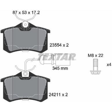 2421101 Bremsbelagsatz, Scheibenbremse