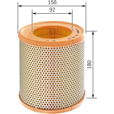 BOSCH 1 457 433 233 Luftfilter