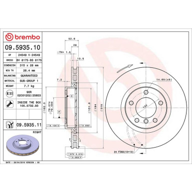 Brembo | Bremsscheibe | 09.5935.11