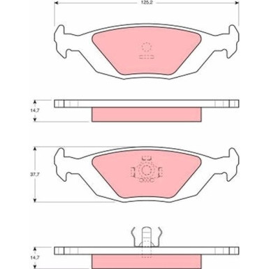GDB392 Bremsbelagsatz, Scheibenbremse