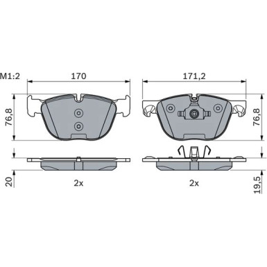 0 986 494 191 Bremsbelagsatz, Scheibenbremse