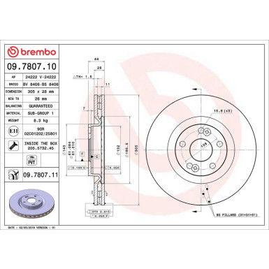 Brembo | Bremsscheibe | 09.7807.11