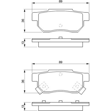 BOSCH Bremsbelagsatz, Scheibenbremse 0 986 461 131
