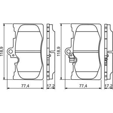 0 986 494 252 Bremsbelagsatz, Scheibenbremse