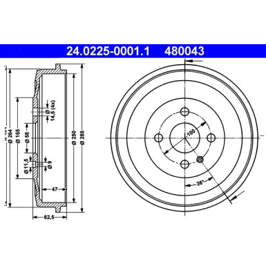 24.0225-0001.1 Bremstrommel