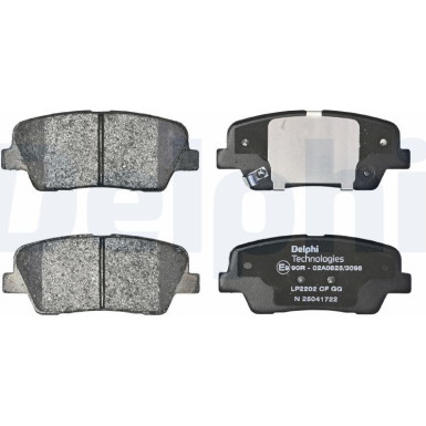 Delphi | Bremsbelagsatz, Scheibenbremse | LP2202 Delphi | Bremsbelagsatz, Scheibenbremse | LP2202