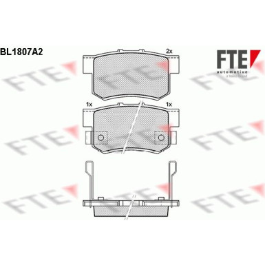 FTE | Bremsbelagsatz, Scheibenbremse | 9010383