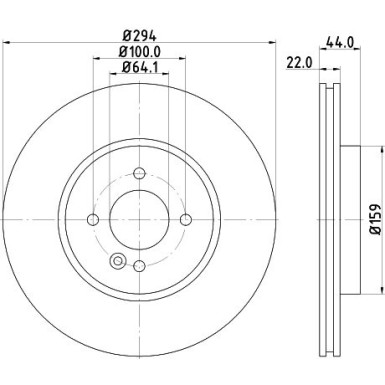 Hella | Bremsscheibe | 8DD 355 129-021