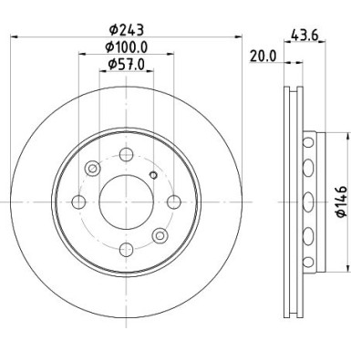 Hella | Bremsscheibe | 8DD 355 105-011