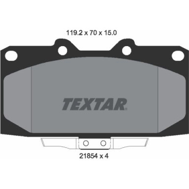 Textar | Bremsbelagsatz, Scheibenbremse | 2185401