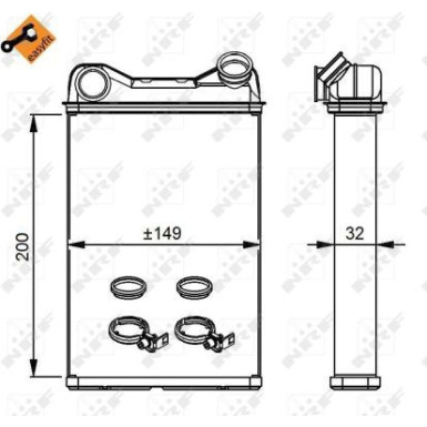 54292 Wärmetauscher, Innenraumheizung EASY FIT 54292 Wärmetauscher, Innenraumheizung EASY FIT