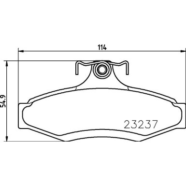 Hella | Bremsbelagsatz, Scheibenbremse | 8DB 355 009-491
