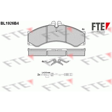 FTE | Bremsbelagsatz, Scheibenbremse | 9010513