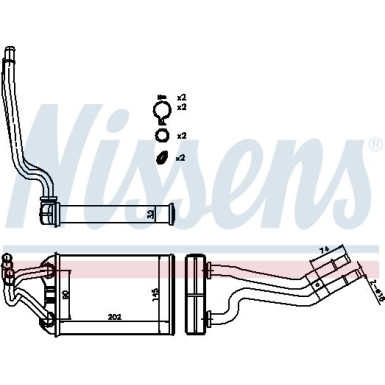 70980 Wärmetauscher, Innenraumheizung ** FIRST FIT **