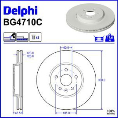 Delphi Bremsscheibe BG4710C