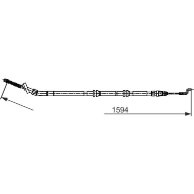 2 x BOSCH Seilzug, Feststellbremse 1 987 482 729