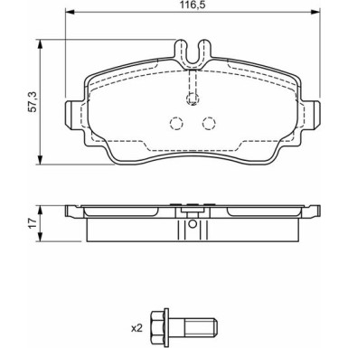0 986 424 470 Bremsbelagsatz, Scheibenbremse