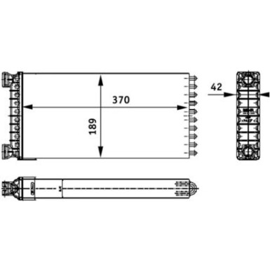 Mahle | Wärmetauscher, Innenraumheizung | AH 130 000P