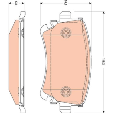 GDB1769 Bremsbelagsatz, Scheibenbremse