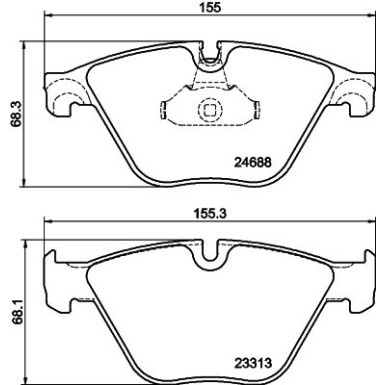 Hella | Bremsbelagsatz, Scheibenbremse | 8DB 355 015-261