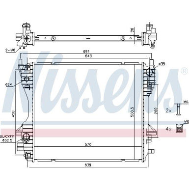 Nissens | Kühler, Motorkühlung | 66706