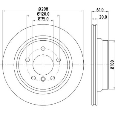 Hella | Bremsscheibe | 8DD 355 104-611
