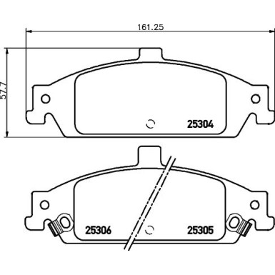 Hella | Bremsbelagsatz, Scheibenbremse | 8DB 355 020-911