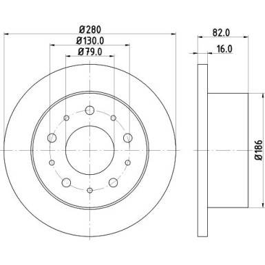 Hella | Bremsscheibe | 8DD 355 108-981