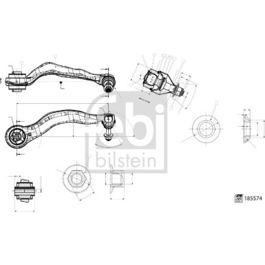 FEBI BILSTEIN 185574 Querlenker, Lenker, Radaufhängung