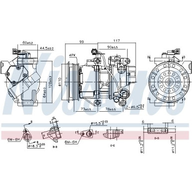 Nissens | Kompressor, Klimaanlage | 890145