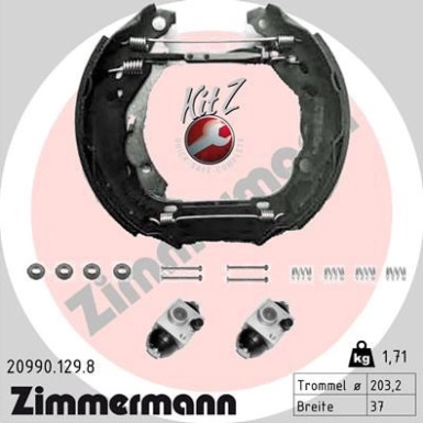 Zimmermann Bremsbackensatz KIT Z 20990.129.8