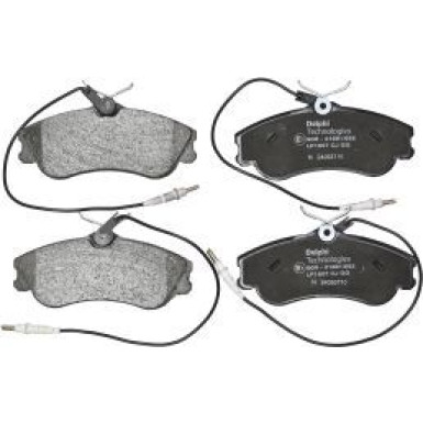 Delphi Bremsbelagsatz, Scheibenbremse LP1607
