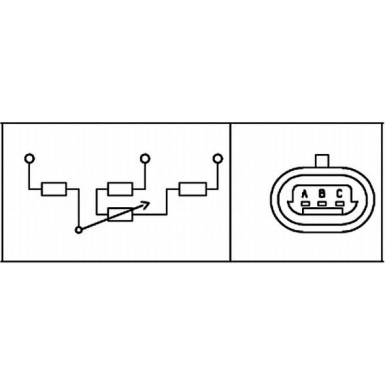Hella | Sensor, Drosselklappenstellung | 6PX 008 476-451
